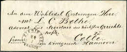 1856, ZIERIKZEE, HK Klar Auf Prachtbrief Von 1856 Nach Celle. - Autres & Non Classés