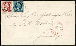 5 C. Mit 10 C. Auf Frischem Weißem Luxusbrief, Zentr. Aufges. Stempel SNEEK 3/5 53. (Michel: 1a,2) - Other & Unclassified