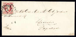 10 C., Breitrandiges Kab.-Stück Mit Stempel HEERENVEEN 23/5 (1855) Auf Kleinem, Weißem Faltbrief, Rs. L1 GORREDYK. (Mich - Other & Unclassified