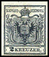 * 2 Kr., Frisches, Ungebr. Exemplar, Ringsum Breitrandig, Rs. Mit Haftstellen Bzw. Gummifreien, Dünn Erscheinenden Parti - Sonstige & Ohne Zuordnung