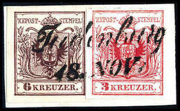 Briefst. 3 Und 6 Kr., Luxus-Bfstk. Mit Vollem Schreibschrift-L2 JUDENBURG. (Michel: 3Ya,4Ya) - Altri & Non Classificati