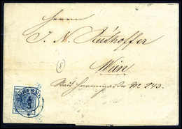 Beleg 9 Kr. Lebhaftblau, Type IIIb, Besonders Breitrandiges Luxusstück Mit Leuchtend Blauem K2 BLEIBERG 4/5 (1858) Auf W - Other & Unclassified
