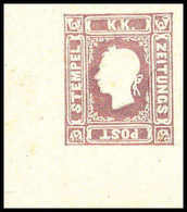 * 1,05 Kr., Amtlicher Neudruck 1866, Ungebr. Luxus-Bogenecke Li. Unten. Sehr Selten, Fotoattest Goller BPP. (Michel: 17N - Other & Unclassified