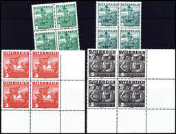 ** 1 G.-5 S., Tadellos Postfr. Viererblockserie.<br/><b>Katalogpreis: 1.200,-+</b> (Michel: 567/87(4)) - Altri & Non Classificati