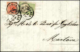 Beleg Mischfrankatur Frei- Mit Stempelmarke: 15 C. In Mischfrankatur Mit Stempelmarke 1857, 15 C. Grün/schwarz Auf Frisc - Other & Unclassified
