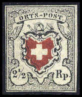 Gest. 2½ Rp., Ortspost, Ohne KE, Ungestempeltes, Vollrandiges Prachtstück In Schöner, Frischer Farbe (verblaßtes Tintenk - Other & Unclassified