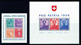 ** Sieben Postfr. Blockausgaben (Bl.2 Min. Bügig).<br/><b>Katalogpreis: 1.109,-</b> (Michel: Bl.1/4,15/17) - Other & Unclassified