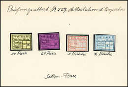 * 1866, 0,10 P.-2 Pia., Serie Zu Vier Werten Kpl., Tadellos Ungebr. Sehr Selten, Sign. Und Attest Fulpius. (Michel: IVa/ - Otros & Sin Clasificación