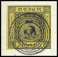 Briefst. 3 Kr., Luxus-Bfstk. Mit Idealem Stempel "50" GERNSBACH. (Michel: 2a) - Autres & Non Classés