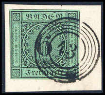 Briefst. 6 Kr., Vollrandiges Luxus-Bfstk. Mit Schönem Stempel "43" FREIBURG, Sign. Bloch.<br/><b>Katalogpreis: 110,-</b> - Autres & Non Classés