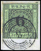 Briefst. 6 Kr., Kab.-Bfstk. Mit Idealem Stempel "8" BADEN, Doppelt Sign. Bühler.<br/><br/><span Style='color:red;font-si - Sonstige & Ohne Zuordnung