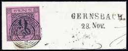 Briefst. 9 Kr., Tiefe Farbe Der Letztauflage, Luxus-Bfstk. Mit Schönem Stempel "50" GERNSBACH. (Michel: 4b) - Altri & Non Classificati