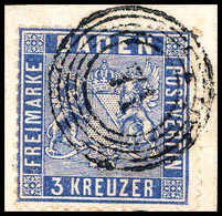 Briefst. 3 Kr., Kab.-Bfstk. Mit Vollem Stempel "71" KLEINLAUFENBURG.<br/><b>Katalogpreis: 250,-</b> (Michel: 10c) - Other & Unclassified