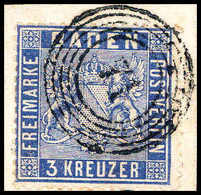 Briefst. 3 Kr., Kab.-Bfstk. Mit Vollem Stempel "71" KLEINLAUFENBURG.<br/><b>Katalogpreis: 250,-</b> (Michel: 10c) - Autres & Non Classés