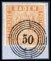 Briefst. 6 Kr., Außergewöhnlich Schönes Luxus-Bfstk. Mit Idealem Stempel "50" GERNSBACH, Sign. Englert BPP. (Michel: 11a - Sonstige & Ohne Zuordnung