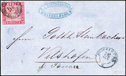 Beleg 9 Kr., Schöner Blauer Kab.-Brief Mit Klarem Stempel "57" HEIDELBERG.<br/><b>Katalogpreis: 600,-</b> (Michel: 12) - Sonstige & Ohne Zuordnung