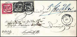 Beleg 1 Kr., Zwei Exemplare Mit 3 Kr. Rosa Auf Luxus-Nachnahmebrief Mit K2 VILLINGEN. (Michel: 17a(2),18) - Sonstige & Ohne Zuordnung