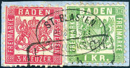 Briefst. 3 Kr., Mischfrankatur Mit 1 Kr. Grün, Kab.-Bfstk. Mit Vollem Postablagestpl. SCHLUCHSEE (ST.BLASIEN) Sowie R2 L - Other & Unclassified