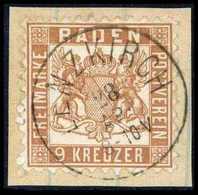 Briefst. 9 Kr., Luxus-Bfstk. Mit Idealem K1 LENZKIRCH. (Michel: 20a) - Altri & Non Classificati