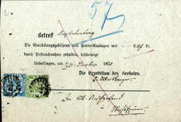 Beleg 1 Kr. Mit 7 Kr. Blau, Seltene 8-Kr.-Frankatur Auf Schönem Nachnahme-Vordruckbrief Mit K2 UEBERLINGEN 22/11 (1870). - Other & Unclassified