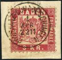 Briefst. 3 Kr., Luxus-Bfstk. Mit Idealem K1 CONSTANZ-DONAUESCHINGEN Z211 Der Bahnpost. (Michel: 24) - Altri & Non Classificati