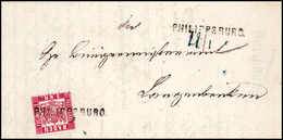 Beleg PHILIPPSBURG, L1 Mit Hs. Datum "22/1" (1868) Auf Kab.-Brief 3 Kr. Einzig Bekannter Brief Mit Dieser Abstempelung.  - Other & Unclassified