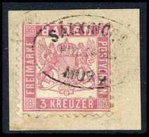 Briefst. MURG (SÄCKINGEN), Klar Auf Kab.-Bfstk. 3 Kr. (Michel: 18) - Altri & Non Classificati