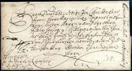 Beleg 1684, Landshut, Seltener Kab.-Schnörkelbrief An Kurfürst Maximilian. - Altri & Non Classificati