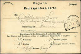 Beleg 1870, K.BAYER.FELDPOST V, HK Auf Seltener Feldpost-Korrespondenzkarte Nach Passau. - Autres & Non Classés