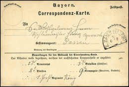 Beleg 1870, K.BAYER.FELDPOST V, HK Auf Seltener Feldpost-Korrespondenzkarte Nach Passau. - Otros & Sin Clasificación