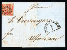 Beleg 6 Kr., Kab.-Brief Mit Klarem Stempel "216" MÜNCHBERG Und Beiges. HK. (Michel: 4II) - Other & Unclassified