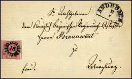 3 Kr., Weißer Luxusbrief Mit Zentr. MR "16" AMORBACH. (Michel: 9a) - Other & Unclassified