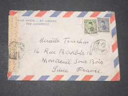 EGYPTE - Enveloppe D ' Un Marin Suédois Pour La France Avec Contrôle Postal - L 14293 - Covers & Documents