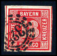 Gest. 18 Kr., Gestplt. Kabinettstück.<br/><b>Katalogpreis: 200,-</b> (Michel: 13a) - Other & Unclassified