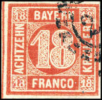 Gest. 18 Kr., Farbfrisch Und Sauber Gestplt., Kl. Mgl., Fotobefund Sem BPP.<br/><b>Katalogpreis: 600,-</b> (Michel: 13b) - Autres & Non Classés