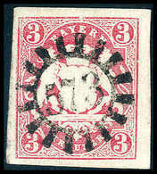 Gest. 3 Kr., Liebhaberstück Mit Idealem MR "573" WEIßENSTADT. (Michel: 15) - Other & Unclassified