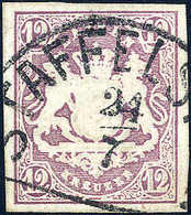 Gest. 12 Kr., Luxusstück Mit Schönem HK STAFFELSTEIN, Sign. Pfenninger.<br/><b>Katalogpreis: 120,-+</b> (Michel: 18) - Altri & Non Classificati