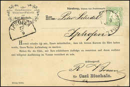 1 Kr., Einzelfrankatur Mit HK ROTENBURG A.T. Auf Schöner Werbe-Postkarte "Conditorei-Waaren-Fabrik Bierhals". Marke Zur  - Other & Unclassified