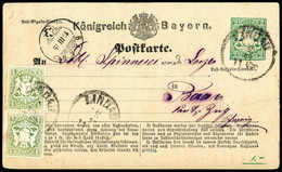 Beleg 4-Kr.-Postkarte In Die Schweiz: 1 Kr., Zwei Exemplare Als Zusatzfrankatur Auf Ganzsachenkarte 2 Kr. Dunkelgrün Mit - Sonstige & Ohne Zuordnung