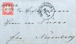 3 Kr., Frischer, Blauer Luxusbrief Mit Dekorat. Aufges. L2 POSTABLAGE ABSBERG, Beiges. K1 GUNZENHAUSEN, Sign. Sem BPP. ( - Autres & Non Classés