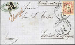 3 Kr., Luxusbrief Mit K1 LUDWIGSHAFEN 13/5 71 Und Rotem L1 "Chargé". (Michel: 23X) - Altri & Non Classificati