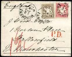 Beleg 3 Kr. Mit 6 Kr. Braun Auf Schönem Kab.-Brief Nach England, Klare K1 MÜNCHEN I 12/1 (1871). (Michel: 23X,24X) - Autres & Non Classés