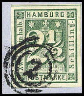 Briefst. 2½ Sch., Frisches Kab.-Bfstk. Mit Dreiringstempel "2", Sign. Lange BPP.<br/><b>Katalogpreis: 180,-+</b> (Michel - Autres & Non Classés