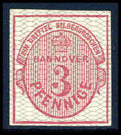 * 3 Pfg., Ungebrauchtes Luxusstück. Selten, Mehrfach Sign.<br/><b>Katalogpreis: 500,-+</b> (Michel: 8b) - Other & Unclassified