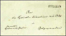 1853, STOLLHAM, Schwarzer L1 Ideal Auf Luxusbrief Nach Golzwarden. - Altri & Non Classificati