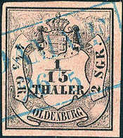 Gest. 1/15 Th., Besonders Tieffarbiges Luxusstück Mit Blauem R2 SANDE, Sign. Berger BPP.<br/><b>Katalogpreis: 100,-+</b> - Other & Unclassified