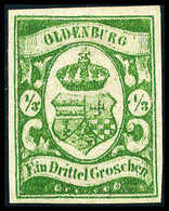 O. Gummi 1/3 Gr., Ungebr. O.G., Frisch Und Breitrand. (rs. Etwas Faseriges Papier), Sign. Berger.<br/><b>Katalogpreis: 1 - Autres & Non Classés