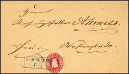 1 Gr., Luxusbrief Mit Blauem R2 CLOPPENBURG.<br/><b>Katalogpreis: 180,-</b> (Michel: 17B) - Other & Unclassified