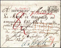 Beleg 1817, "de Aachen", Hs. Roter Aufgabevermerk Auf Nachsendebrief Aus Frankreich Mit Zahlr. Stempeln Und Vermerken So - Autres & Non Classés