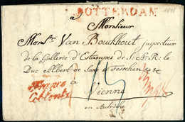 1818, "Franco Coblentz", Roter L2 Auf Brief Mit Rotem L1 ROTTERDAM Nach Wien. - Altri & Non Classificati